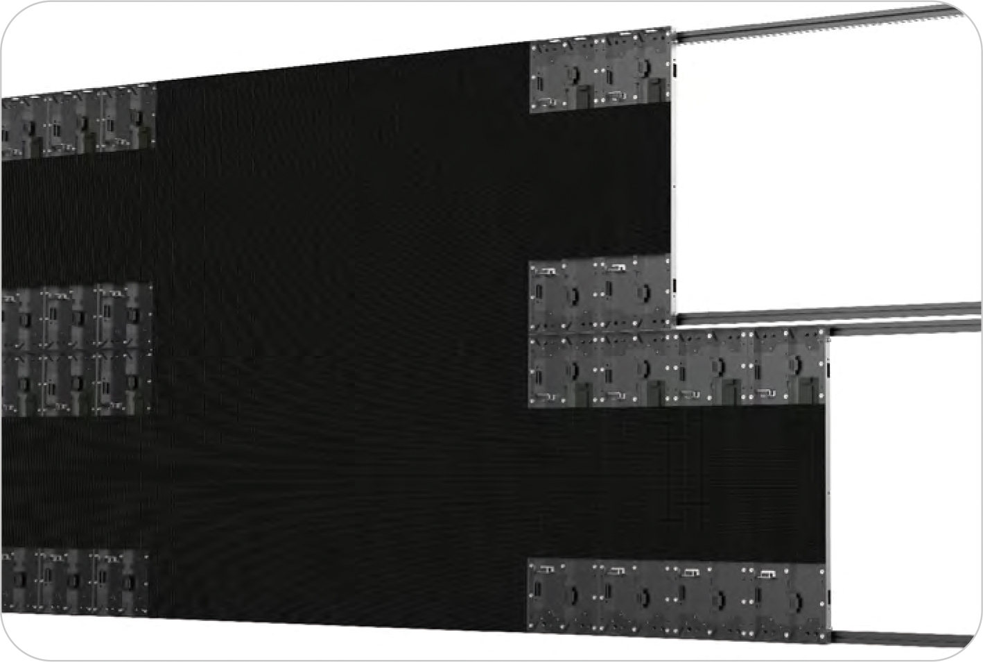 デジタルサイネージ LEDビジョン WPシリーズ 鉄骨フレーム設置